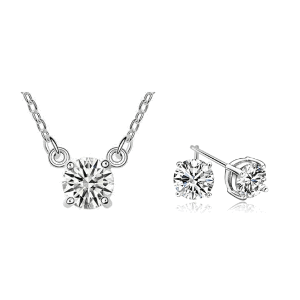 Mia Cubic Zirconia Necklace and Earring Set, photo 1
