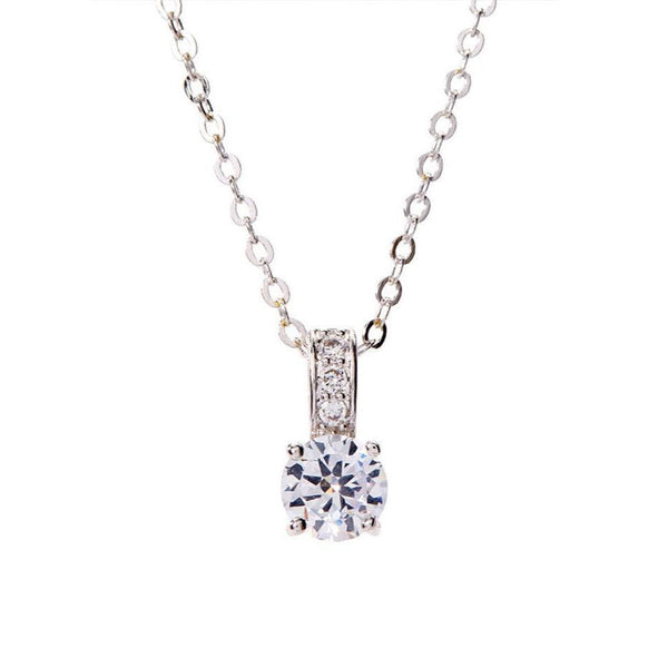 Collar con colgante de zirconia cúbica Luna, foto 1