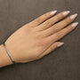 Pulsera de estaciones con cuentas de malaquita y cierre bolo en plata de ley, foto 3