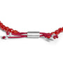 Pulsera de estaciones con cuentas de jaspe rojo y cierre bolo en plata de ley, foto 2