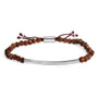 Pulsera bolo de estaciones con cuentas de arena en plata de ley, foto 1