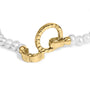 Pulsera tenis de perla cultivada con candado infinito en vermeil de oro amarillo de 18K, foto 2