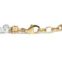 Pulsera de eslabones con estaciones de perla cultivada en vermeil de oro amarillo de 18K, foto 2