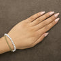 Pulsera de eslabones con estaciones de perla cultivada en vermeil de oro amarillo de 18K, foto 3