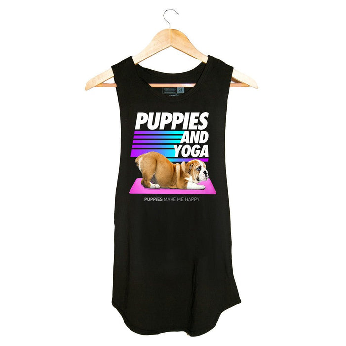 Puppies & Yoga OG Tank Top in black