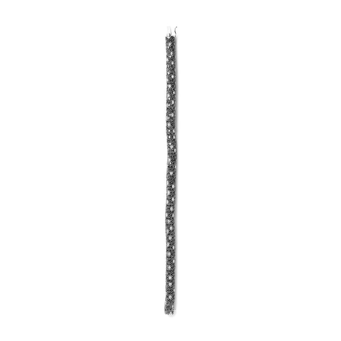 20 Ct. T.W. White and Treated Black Pavé-Set Diamond Eternity Snake Skin Style Tennis Bracelet in 18K White Gold, photo 7