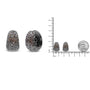 2 1/4 Ct. T.W. Black Rhodium over Prong and Bezel-Set White and Brown Diamond Huggy Hoop Earrings in 18K White Gold, photo 5