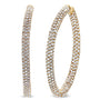 Aretes de aro de eternidad pavé por dentro y por fuera con diamantes de 6.90 ct. p.t. en oro rosa de 18K, foto 4