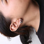 1 1/2 Ct. T.W. White and Treated Brown Diamond and 7mm Purple Amethyst Geometric Stud Earrings in 18K Rose Gold, photo 3