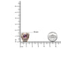 1 1/2 Ct. T.W. White and Treated Brown Diamond and 7mm Purple Amethyst Geometric Stud Earrings in 18K Rose Gold, photo 5