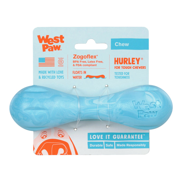 Hurley Chew Bone Dog Toy, Aqua Swirl, photo 2