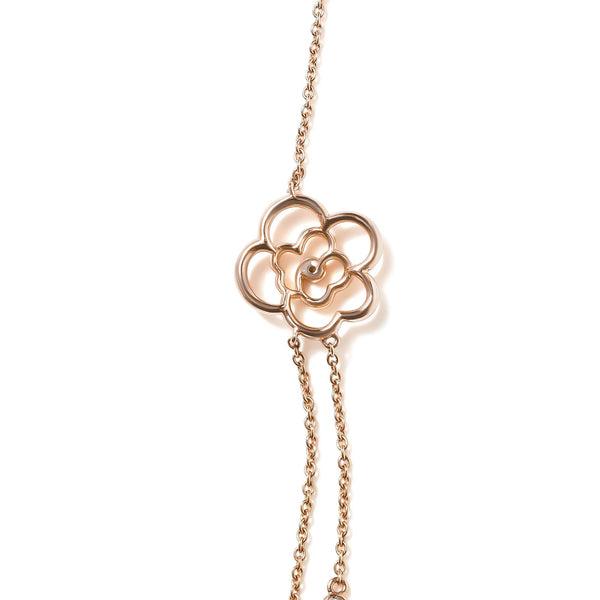 1/2 Ct. T.W. Diamond and Freshwater Cultured Pearl Double Strand Station Necklace in 18K Rose Gold, photo 2