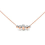 3/4 Ct. T.W. Pave Diamonds and Graduated Red Ruby Gemstone Curved Bar Choker Necklace in 18K Rose Gold, photo 4
