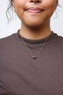 3/4 Ct. T.W. Pave Diamonds and Graduated Red Ruby Gemstone Curved Bar Choker Necklace in 18K Rose Gold, photo 3