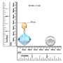 Diamond Accent and Yellow Citrine and Sky Blue Topaz Gemstone Dangle Drop Pendant Necklace in 18K White and Yellow Gold, photo 5