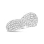 Anillo de racimo con diamantes de 2 1/4 ct. p.t. en oro blanco de 18K, foto 2