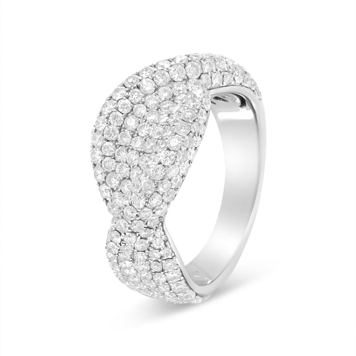 Anillo de racimo con diamantes de 2 1/4 ct. p.t. en oro blanco de 18K, foto 4