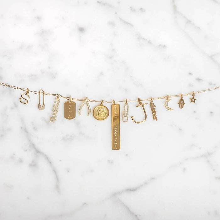 14K Gold Pave Diamond Mama Pendant, photo 6