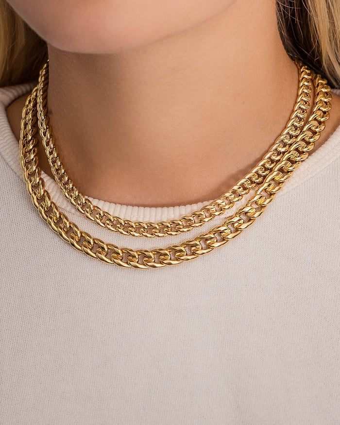 Collar de cadena Miami Cuban grande en oro de 14K, foto 4