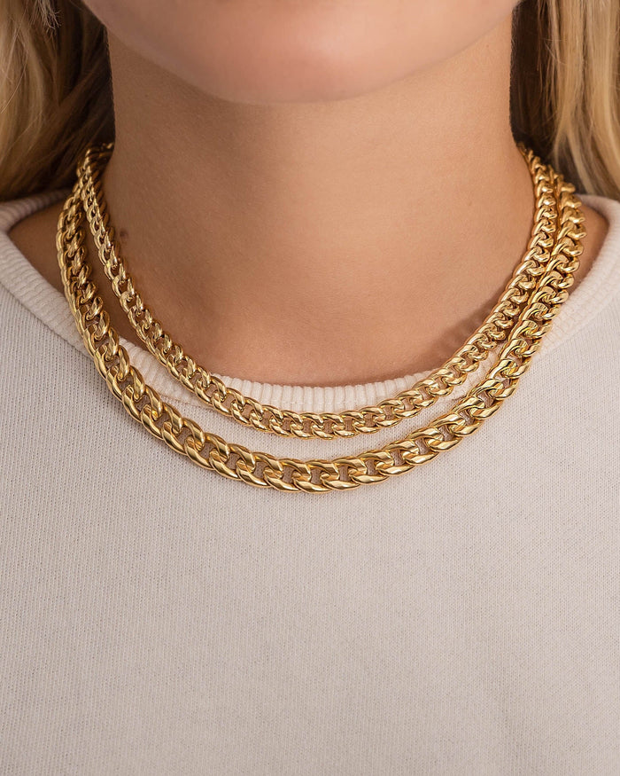 Collar de cadena Miami Cuban grande en oro de 14K, foto 5