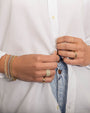 Pulsera de cadena barbada de eslabones grandes en oro de 14K, foto 9