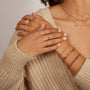 14K Gold Pave Diamond Eternity Band, photo 4
