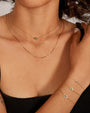 Pulsera con mini ojo turco en oro de 14K, foto 4