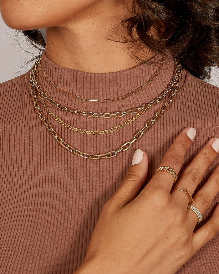 14K Gold Extra Large Open Link Chain Necklace, photo 9