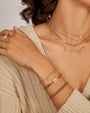 Pulsera de cadena barbada de eslabones grandes en oro de 14K, foto 10