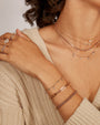 14K Gold Extra Large Paper Clip Chain Bracelet, photo 8