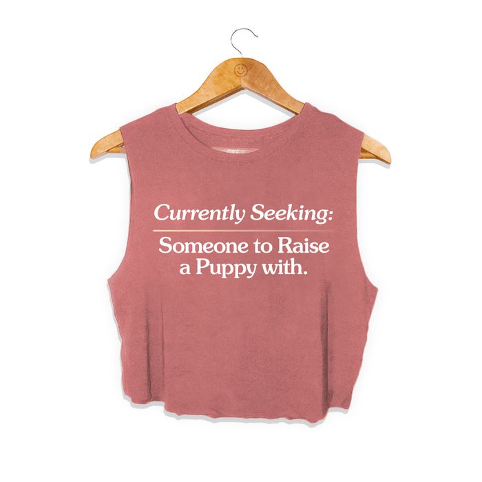 Currently Seeking Crop Top in mauve