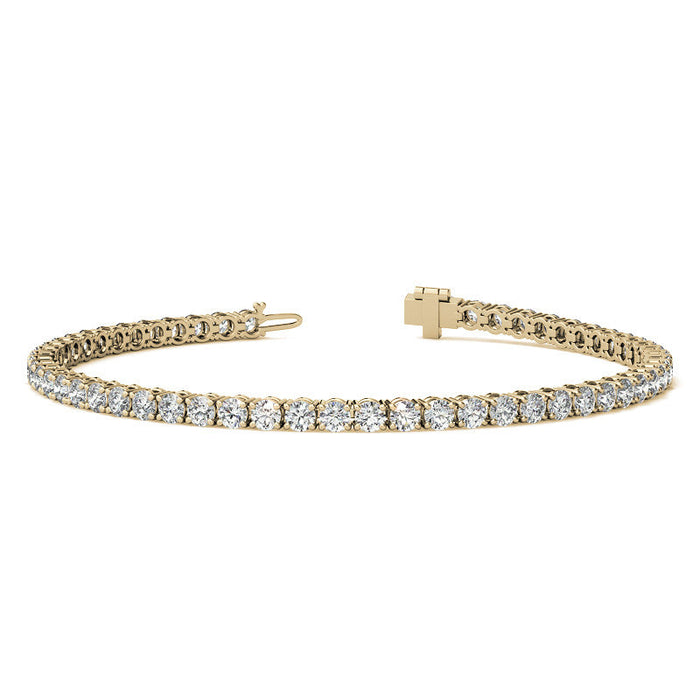 Pulsera tenis con diamantes cultivados en laboratorio de 12.00 CTW en oro de 14K, foto 1