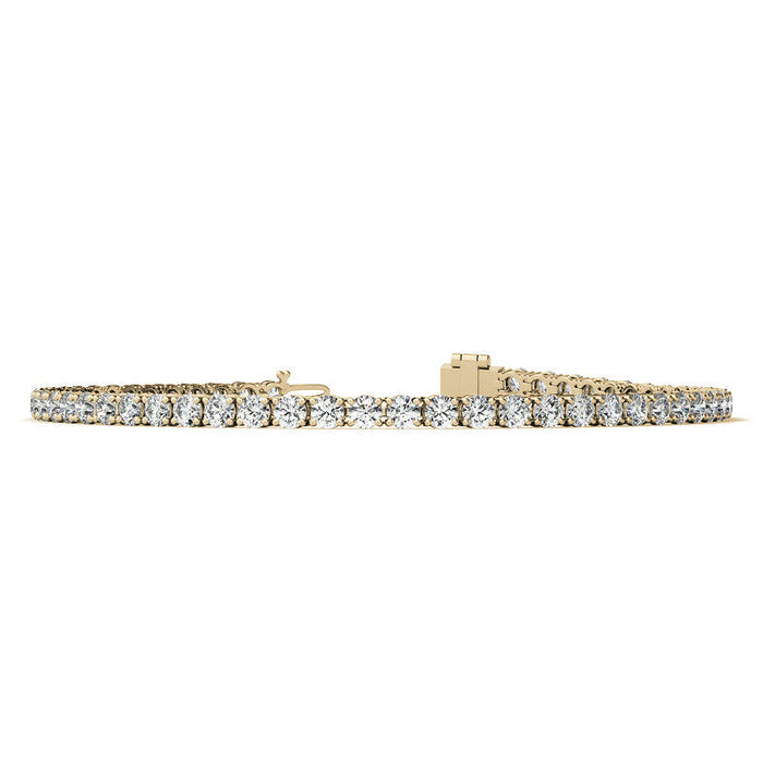 Pulsera tenis con diamantes cultivados en laboratorio de 4.00 CTW en oro de 14K, foto 8