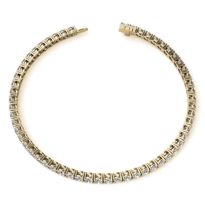 Pulsera tenis con diamantes cultivados en laboratorio de 4.00 CTW en oro de 14K, foto 7