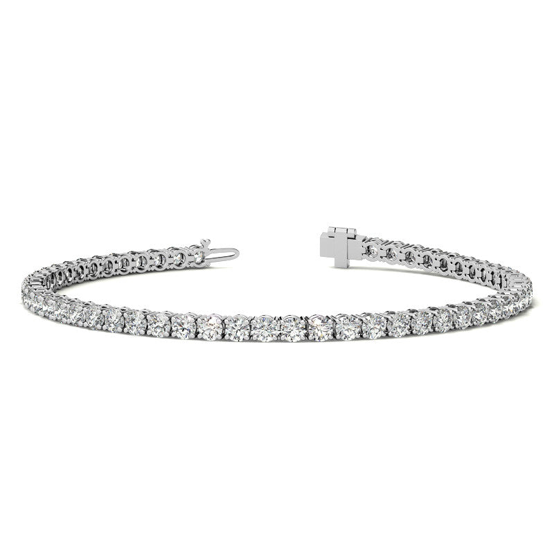 Pulsera tenis con diamantes cultivados en laboratorio de 12.00 CTW en oro de 14K, foto 2