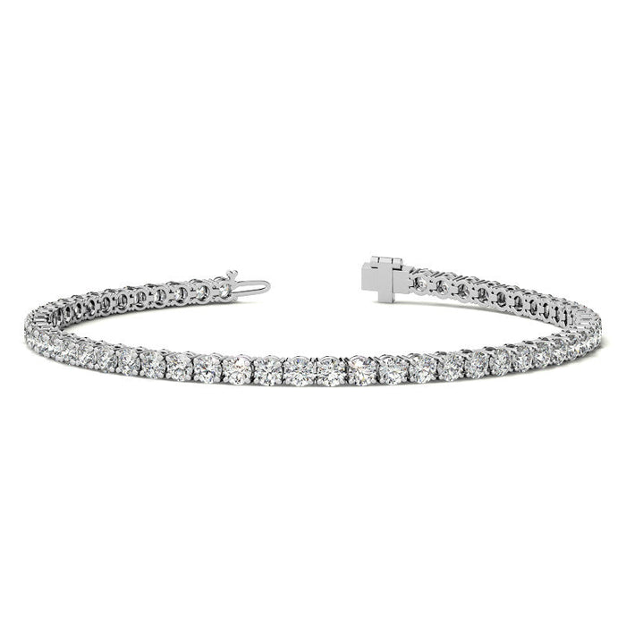 Pulsera tenis con diamantes cultivados en laboratorio de 6.00 CTW en oro de 14K, foto 1