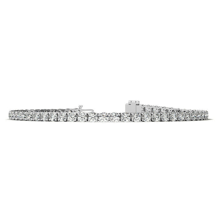 Pulsera tenis con diamantes cultivados en laboratorio de 6.00 CTW en oro de 14K, foto 5