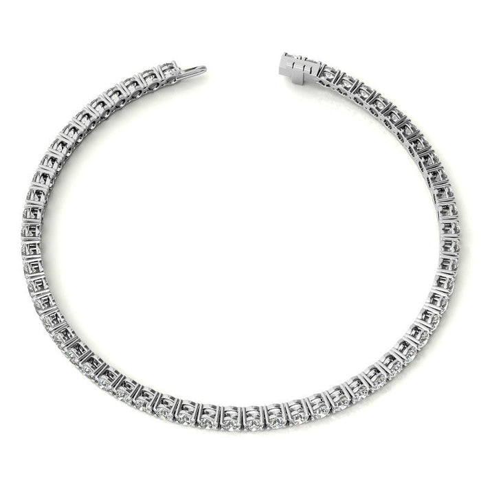 Pulsera tenis con diamantes cultivados en laboratorio de 6.00 CTW en oro de 14K, foto 4