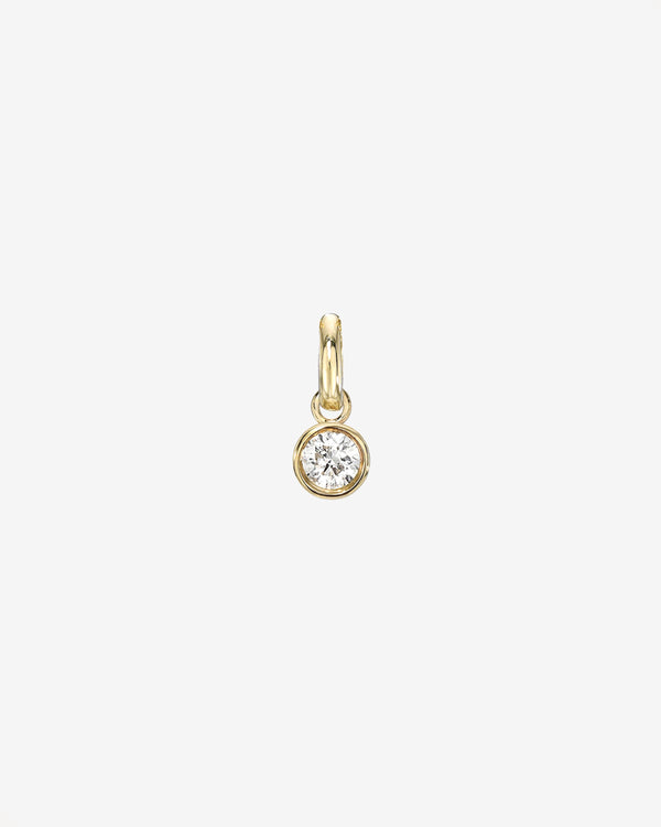 14K Gold Bezel Diamond Pendant, photo 1