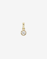 14K Gold Bezel Diamond Pendant