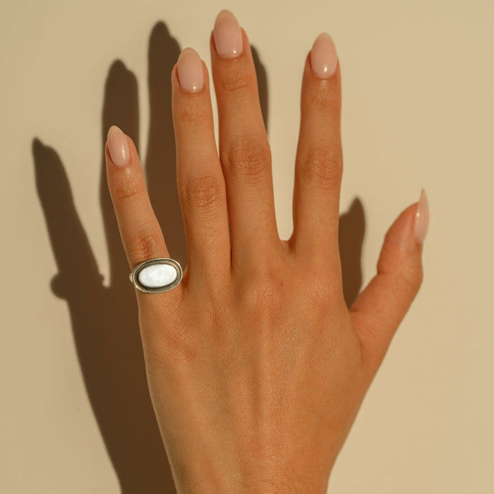 Anillo para meñique con esmalte negro, foto 4