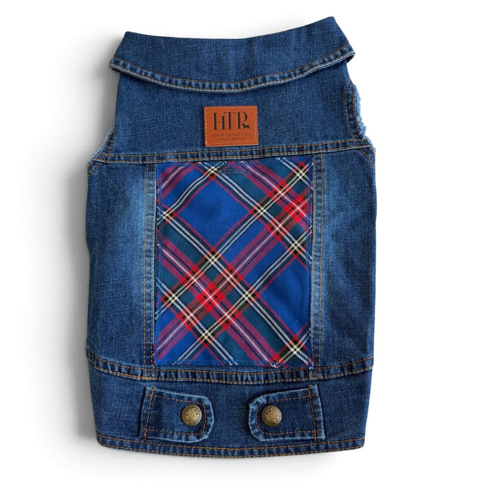 Red/Blue Plaid Panel Vest, photo 1