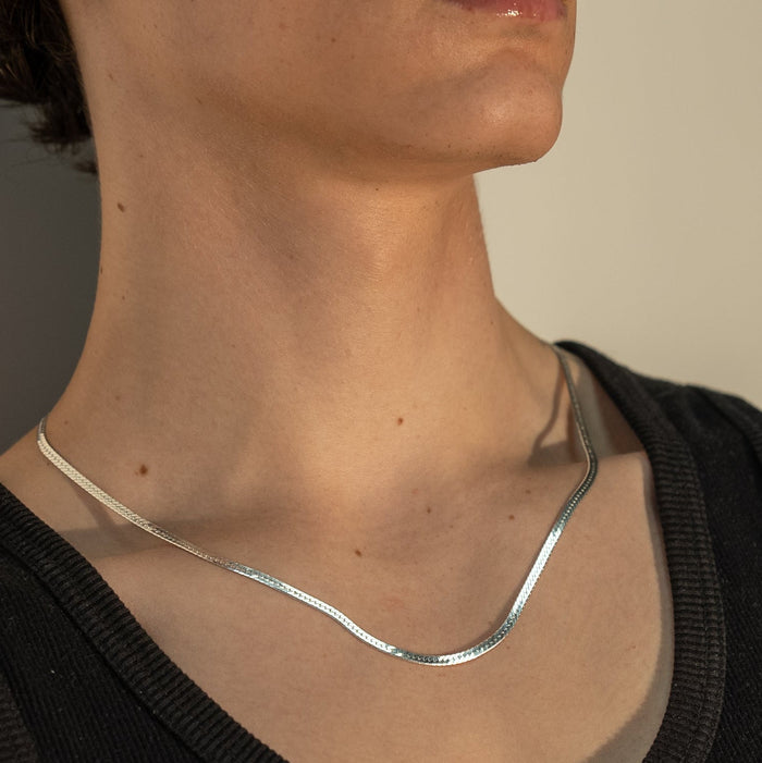 Men's Braided Flat Chain Necklace, photo 3