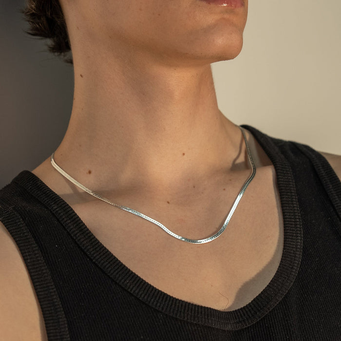 Men's Braided Flat Chain Necklace, photo 4