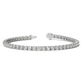 Pulsera tenis con moissanita creada en laboratorio de 6 ct DEW, bañada en oro