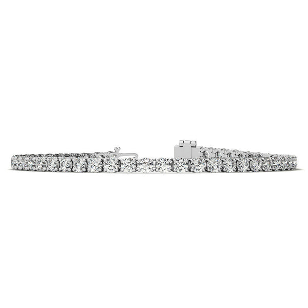 Pulsera con diamantes cultivados en laboratorio de 6.00 CTW en plata bañada en oro, foto 2