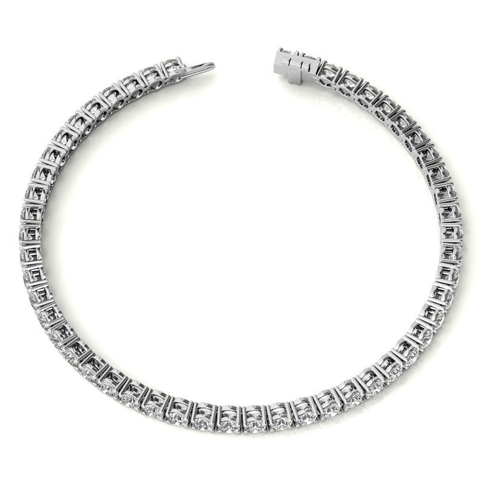 Pulsera con diamantes cultivados en laboratorio de 6.00 CTW en plata bañada en oro, foto 3