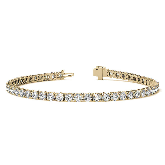 6 Ct DEW Lab-Created Moissanite Tennis Bracelet, Gold-Plated, photo 5