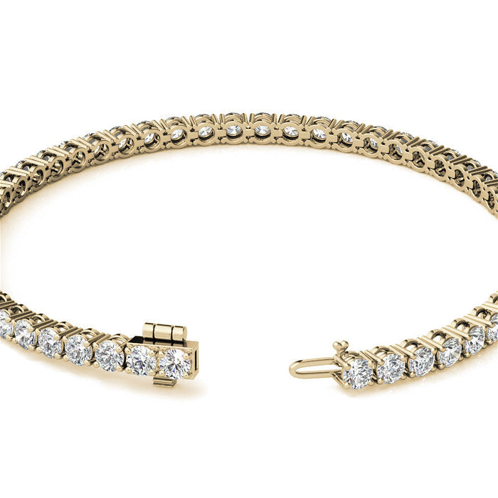 6 Ct DEW Lab-Created Moissanite Tennis Bracelet, Gold-Plated, photo 8