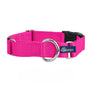 Collar martingala con hebilla para perro de nailon rosa intenso, 5/8 pulg. y 1 pulg. de ancho, foto 1